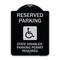 Signmission Reserved Parking State Disabled Parking Permit Required Heavy-Gauge Alum, 24" x 18", BS-1824-23008 A-DES-BS-1824-23008 - alternate 1